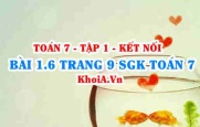 Bài 1.6 trang 9 SGK Toán 7 tập 1 Kết nối tri thức